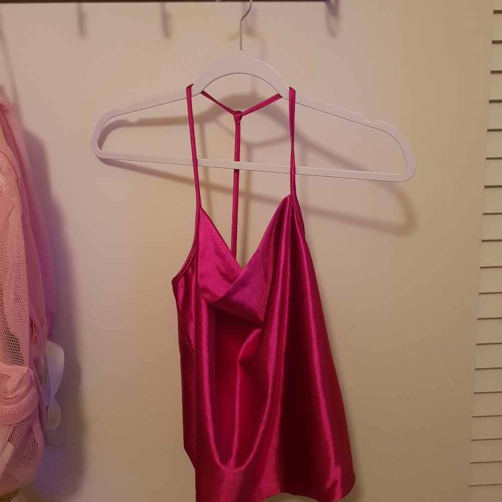 Wild Fable Magenta Cowl Tank Top